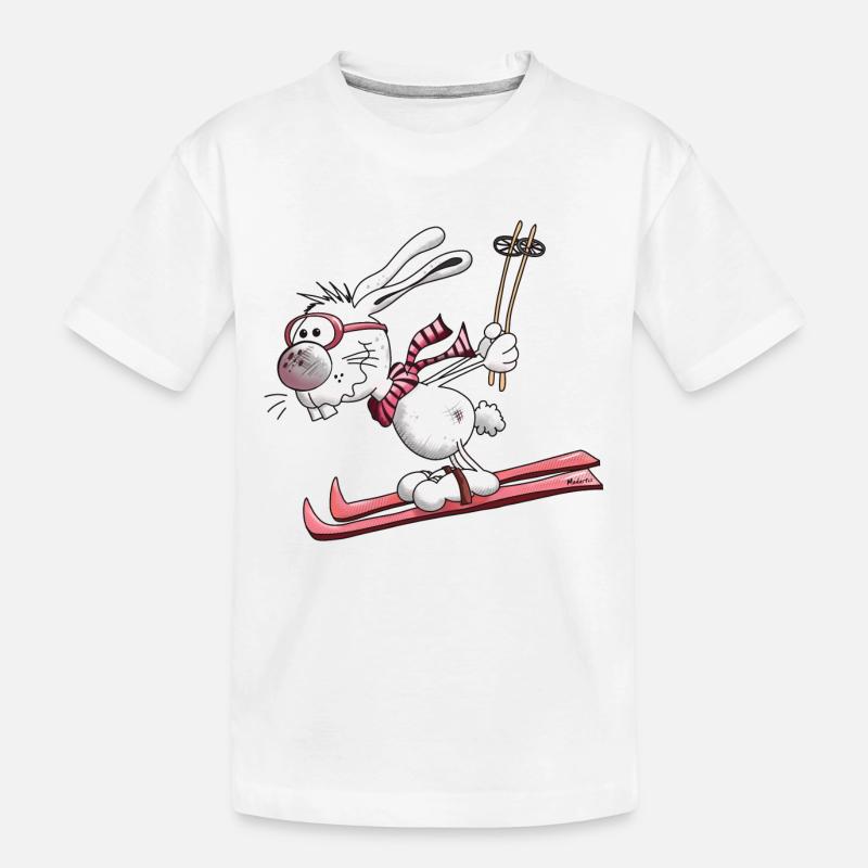 Ski Lapin - T-shirt bio Premium Enfant - blanc