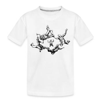 skydivers - Kids' Premium Organic T-Shirt - white - Front