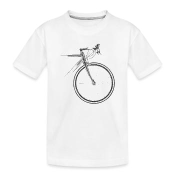 racing bike - Kids' Premium Organic T-Shirt - white - Front