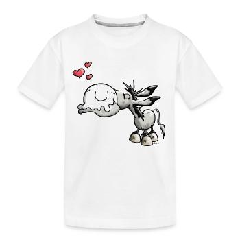 Es ist knutsch Esel Zeit - Kinder Premium Bio T-Shirt - Weiß - Vorne