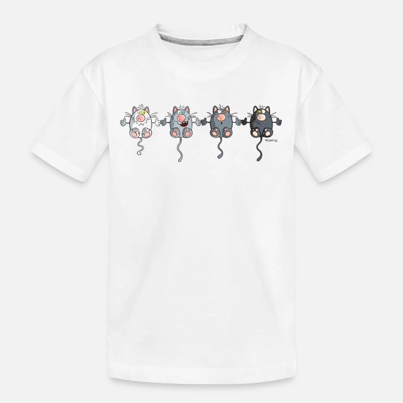 Mignon Chats - T-shirt bio Premium Enfant - blanc