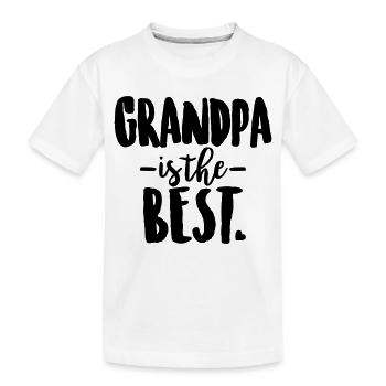 Grandpa is the best - Kids' Premium Organic T-Shirt - white - Front