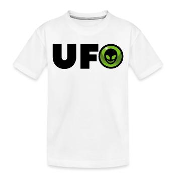 Alien alien logo - Kids' Premium Organic T-Shirt - white - Front