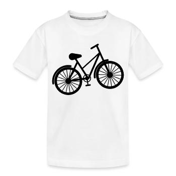 Fahrrad - Kinder Premium Bio T-Shirt - Weiß - Vorne