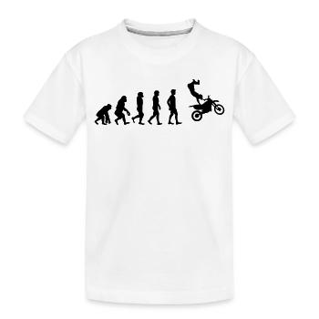 Motocross Superman - Kinder Premium Bio T-Shirt - Weiß - Vorne