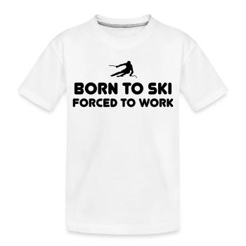 Né à ski T-Shirts - T-shirt bio Premium Enfant - blanc - Devant