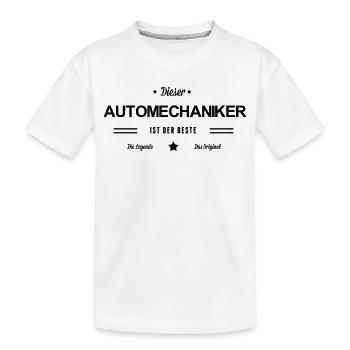 Bester Automechaniker - Kinder Premium Bio T-Shirt - Weiß - Vorne