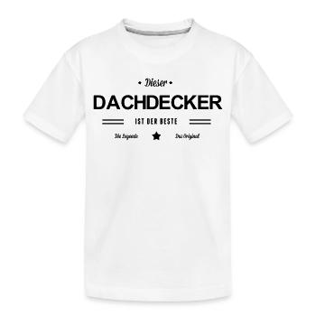 Bester Dachdecker - Kinder Premium Bio T-Shirt - Weiß - Vorne