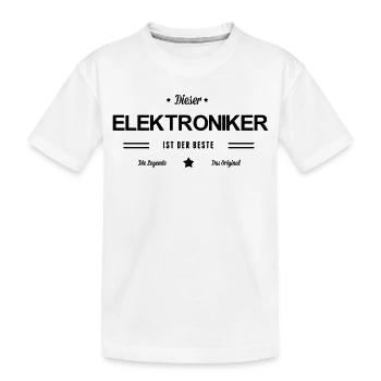 Bester Elektroniker - Kinder Premium Bio T-Shirt - Weiß - Vorne