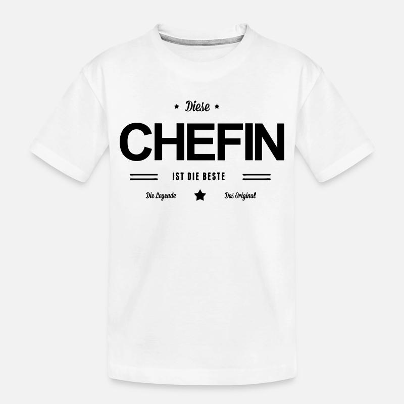 Beste Chefin - Kinder Premium Bio T-Shirt - Weiß