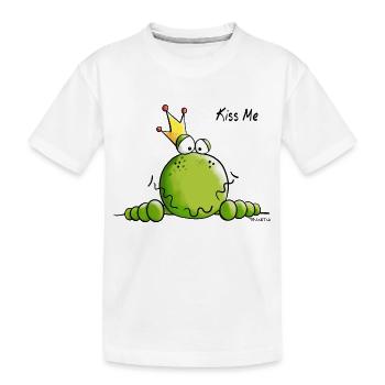 Kiss Me Grenouille - T-shirt bio Premium Enfant - blanc - Devant