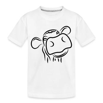vache des agriculteurs - animaux de ferme - vache - T-shirt bio Premium Enfant - blanc - Devant