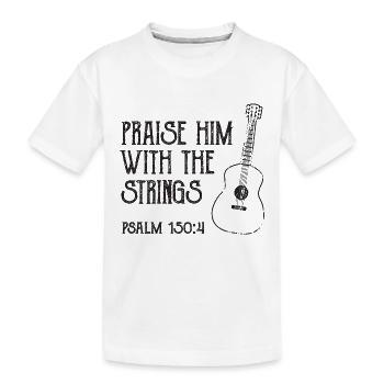 Guitariste disant - T-shirt bio Premium Enfant - blanc - Devant