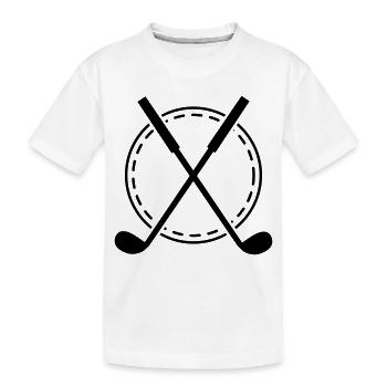Emblème de golf - T-shirt bio Premium Enfant - blanc - Devant