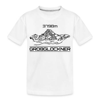 Großglockner, Hohe Tauern, Glockner, Alpen, Berg - Kinder Premium Bio T-Shirt - Weiß - Vorne