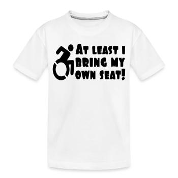 Au moins, j’apporte mon propre fauteuil roulant # - T-shirt bio Premium Enfant - blanc - Devant