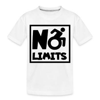 Aucune limite pour cet utilisateur de fauteuil roulant, rôle # - T-shirt bio Premium Enfant - blanc - Devant