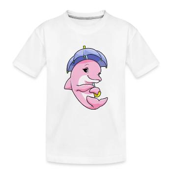 Parapluie dauphin - T-shirt bio Premium Enfant - blanc - Devant