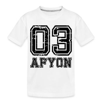 Afyon 03 used look - Kids' Premium Organic T-Shirt - white - Front
