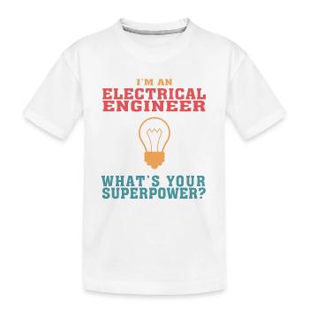 Best-seller Ingénieur électricien Tshirt, citation drôle - T-shirt bio Premium Enfant - blanc - Devant