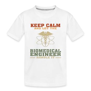 Best-seller Ingénieur biomédical Tshirt, Keep Calm - T-shirt bio Premium Enfant - blanc - Devant