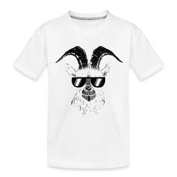 Ziege Ziegen - Kinder Premium Bio T-Shirt - Weiß - Vorne
