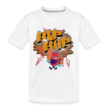 Hip Hop Graffiti - Kinder Premium Bio T-Shirt - Weiß - Vorne