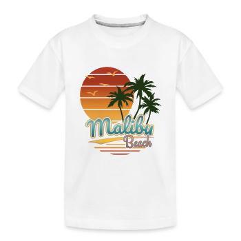 Rétro Malibu Beach, idée cadeau, États-Unis, L.A. - T-shirt bio Premium Enfant - blanc - Devant