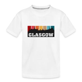 Glasgow Ecosse Voyage Skyline Souvenir Landmark - T-shirt bio Premium Enfant - blanc - Devant