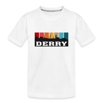 Skyline de souvenirs de voyage en Irlande du Nord Derry - T-shirt bio Premium Enfant - blanc - Devant