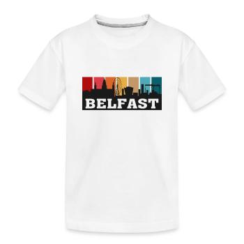 Belfast Irlande du Nord Voyage Skyline Souvenir - T-shirt bio Premium Enfant - blanc - Devant