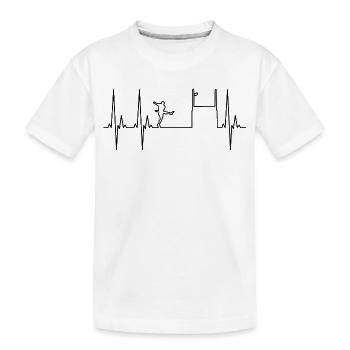 Électrocardiogramme Rugby - T-shirt bio Premium Enfant - blanc - Devant
