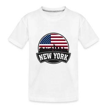 New York New York USA Skyline Travel Souvenir Amer - T-shirt bio Premium Enfant - blanc - Devant