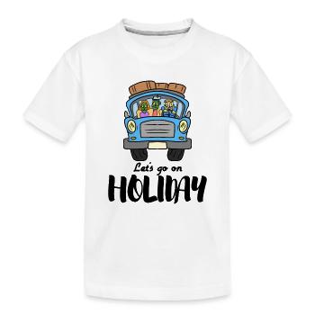 Lustig Spruch Urlaub Ferien Reisen Verreisen - Kinder Premium Bio T-Shirt - Weiß - Vorne