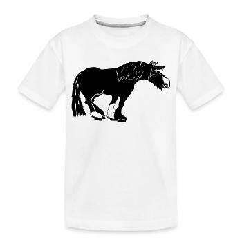 funny Tinker black, Irish Cob - Kids' Premium Organic T-Shirt - white - Front