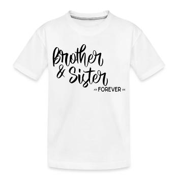 frère et soeur - T-shirt bio Premium Enfant - blanc - Devant