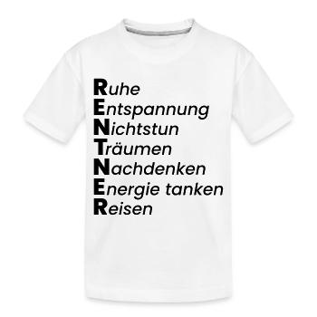 Rentner - Kinder Premium Bio T-Shirt - Weiß - Vorne