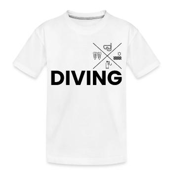 Diving - Kids' Premium Organic T-Shirt - white - Front