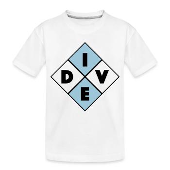 Dive - Kids' Premium Organic T-Shirt - white - Front