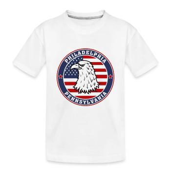 Philadelphia City Pennsylvania State États-Unis Drapeau - T-shirt bio Premium Enfant - blanc - Devant