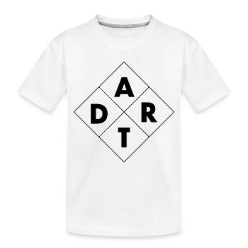 Dart Sport - Kinder Premium Bio T-Shirt - Weiß - Vorne