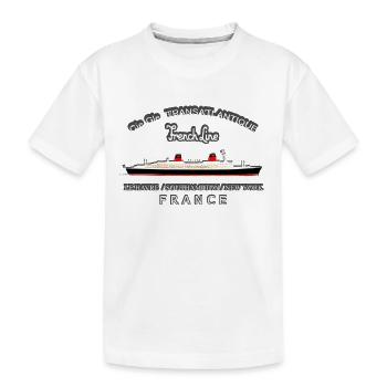 CRUISE SHIP FRANCE - Kids' Premium Organic T-Shirt - white - Front