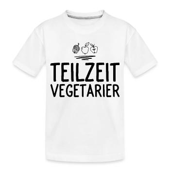 Vegetarier - Kinder Premium Bio T-Shirt - Weiß - Vorne