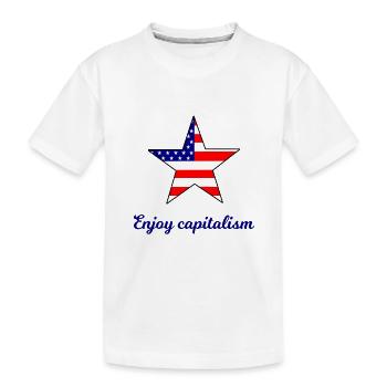 Kapitalismus Amerika - Kinder Premium Bio T-Shirt - Weiß - Vorne