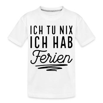 Endlich Ferien - Kinder Premium Bio T-Shirt - Weiß - Vorne