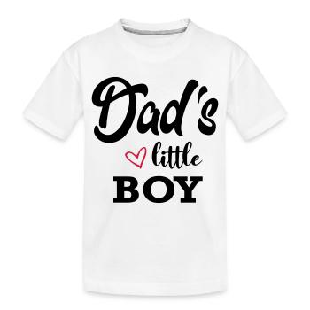 Baby Kind Papa Dad Kleiner Junge Little Boy - Kinder Premium Bio T-Shirt - Weiß - Vorne