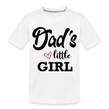 Bébé enfant papa papa Petite fille Petite fille Petite fille - T-shirt bio Premium Enfant - blanc - Devant
