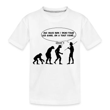 évolution inversée - T-shirt bio Premium Enfant - blanc - Devant