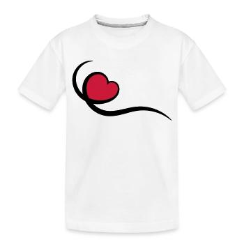 Coeur - T-shirt bio Premium Enfant - blanc - Devant