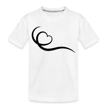Coeur - T-shirt bio Premium Enfant - blanc - Devant
